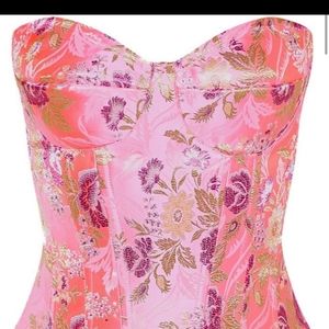 Pink Floral Corset